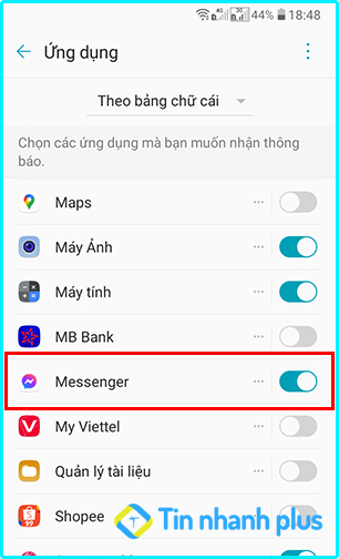 messenger không thông báo tin nhắn