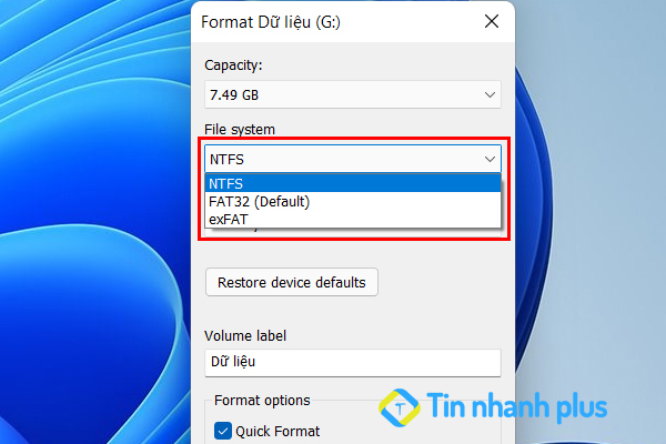 hướng dẫn format usb flash drive sang định dạng khác