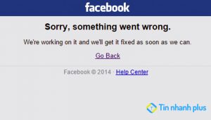 lỗi Facebook sorry something went wrong