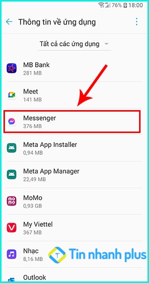 Lỗi messenger không gửi được ảnh trên Android