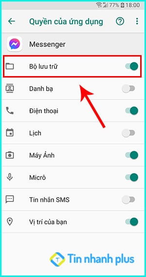 Lỗi messenger không gửi được ảnh trên Android