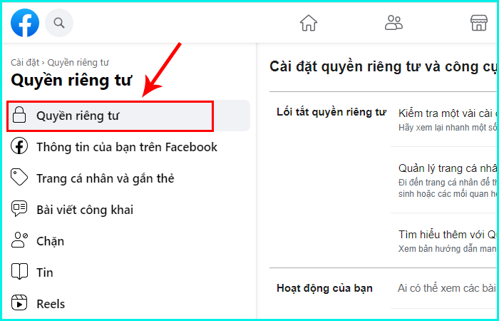 cách chặn tin nhắn người khác trên facebook bằng máy tính