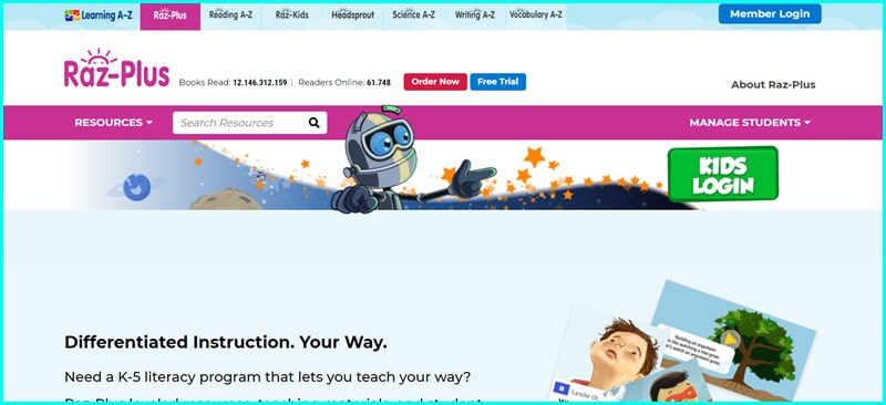 Raz - kids - Website học tiếng anh cho trẻ em