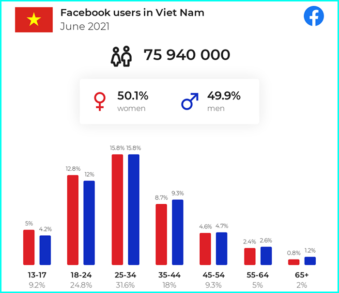 có bao nhiêu người dùng Facebook tại Việt Nam