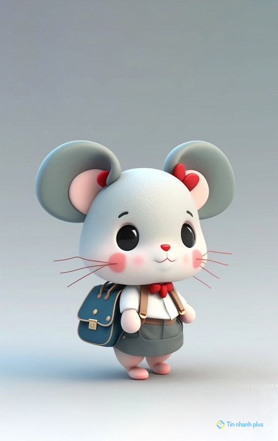Hình nền con Chuột 3D cute