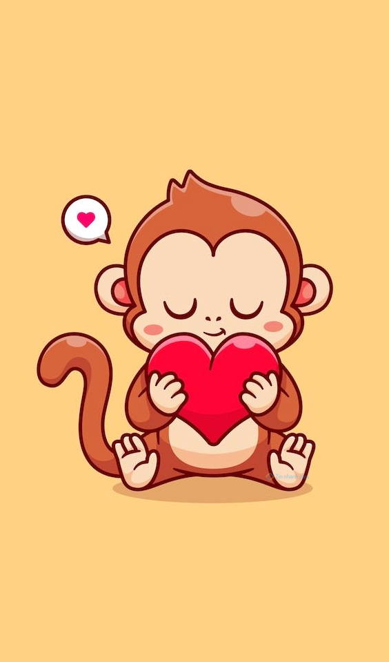 Hình nền con Khỉ cute cho điện thoại